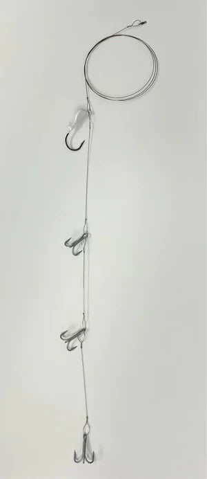 Ribbon Fish Rig #8 Main Wire #8 Trace Wire 1/2 oz Jig Head #2 Treble Hook