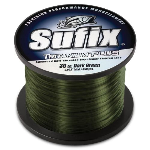 Sufix Tritanium Plus Monofilament Line Dark Green 1 lb