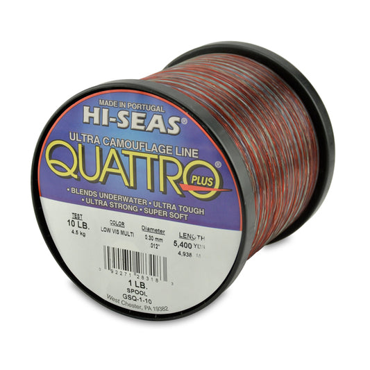 Hi Seas Quattro Low Vis Camo Mono 2 lb Spool