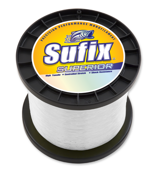 Clear Sufix Superior Monofilament Fishing Line 2.2lb Spool