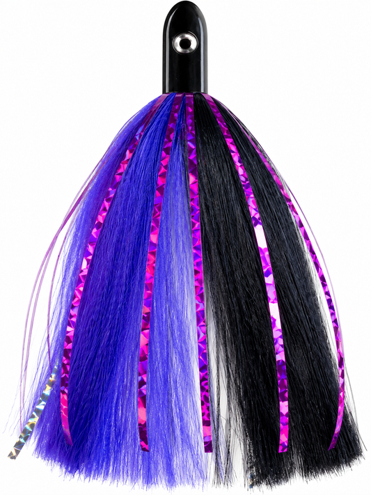 UNRIGGED How Ya Reelinander Wahoo Lure - Black Head - Purple/Black - Purple/Silver Flash