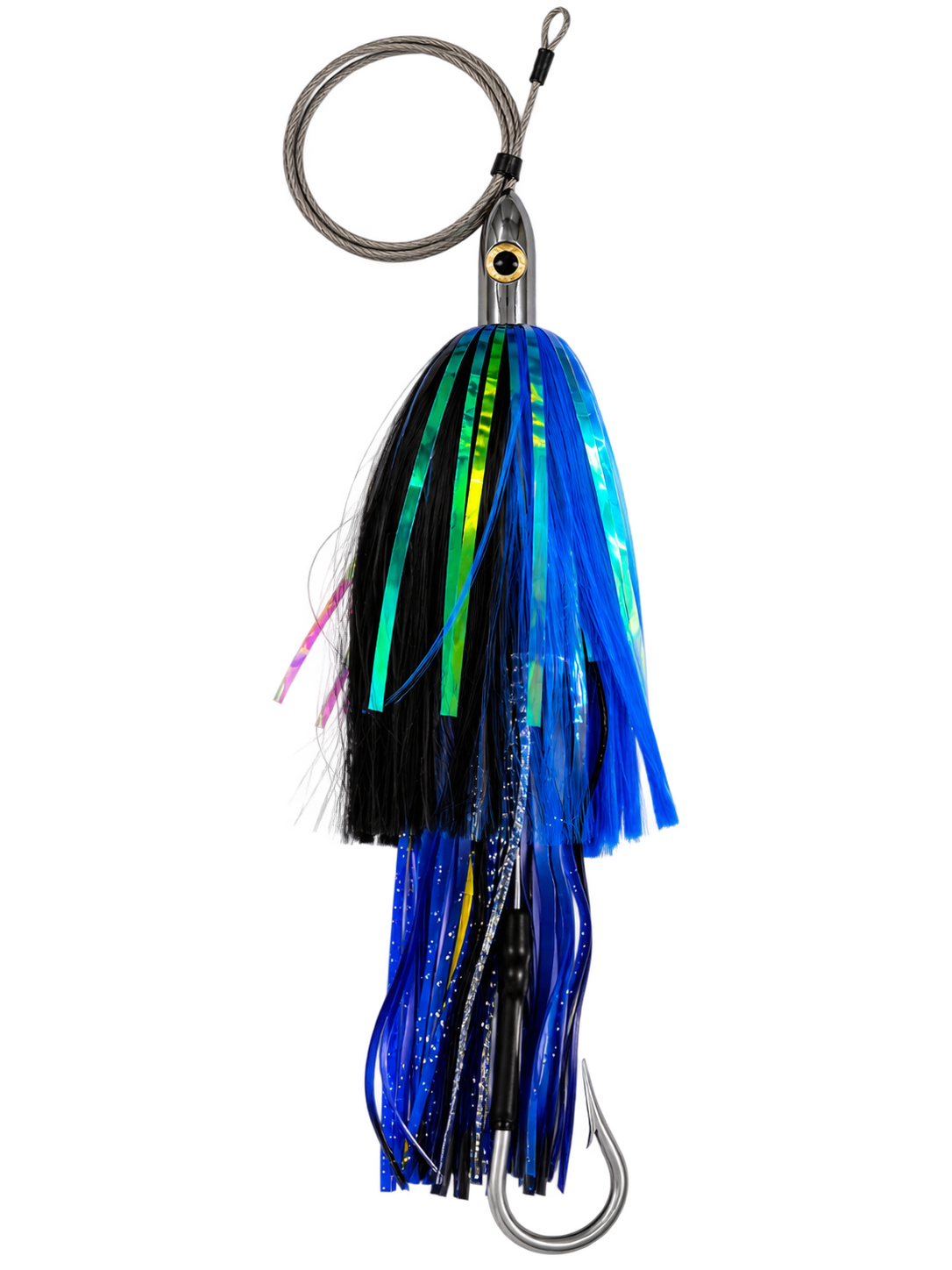 How Ya Reelin Ilander Wahoo Lure - Chrome Head - Black/Blue - Flash