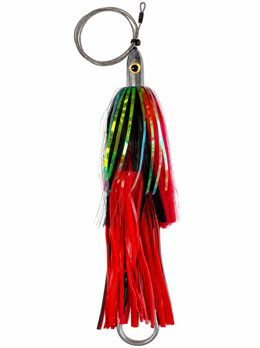 How Ya Reelin Ilander Wahoo Lure- Chrome Head - Red/Black - Flash