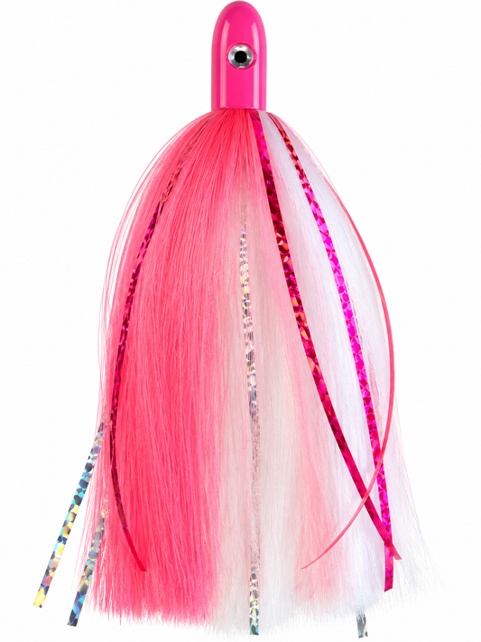 UNRIGGED How Ya Reelinander Wahoo Lure - Pink Head - Pink/White - Pink/Silver Flash