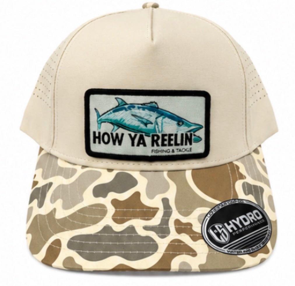 How Ya Reelin Hydro Performance Hats Duck Camo Kingfish