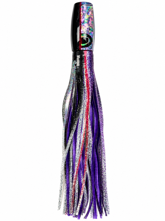 UNRIGGED Moyes Lures XL - Purple/Black Head - Purple/Silver Skirt