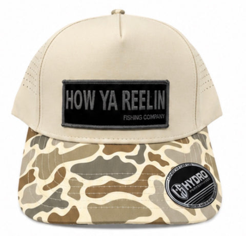 How Ya Reelin Hydro Performance Hats Duck Camo How Ya Reelin