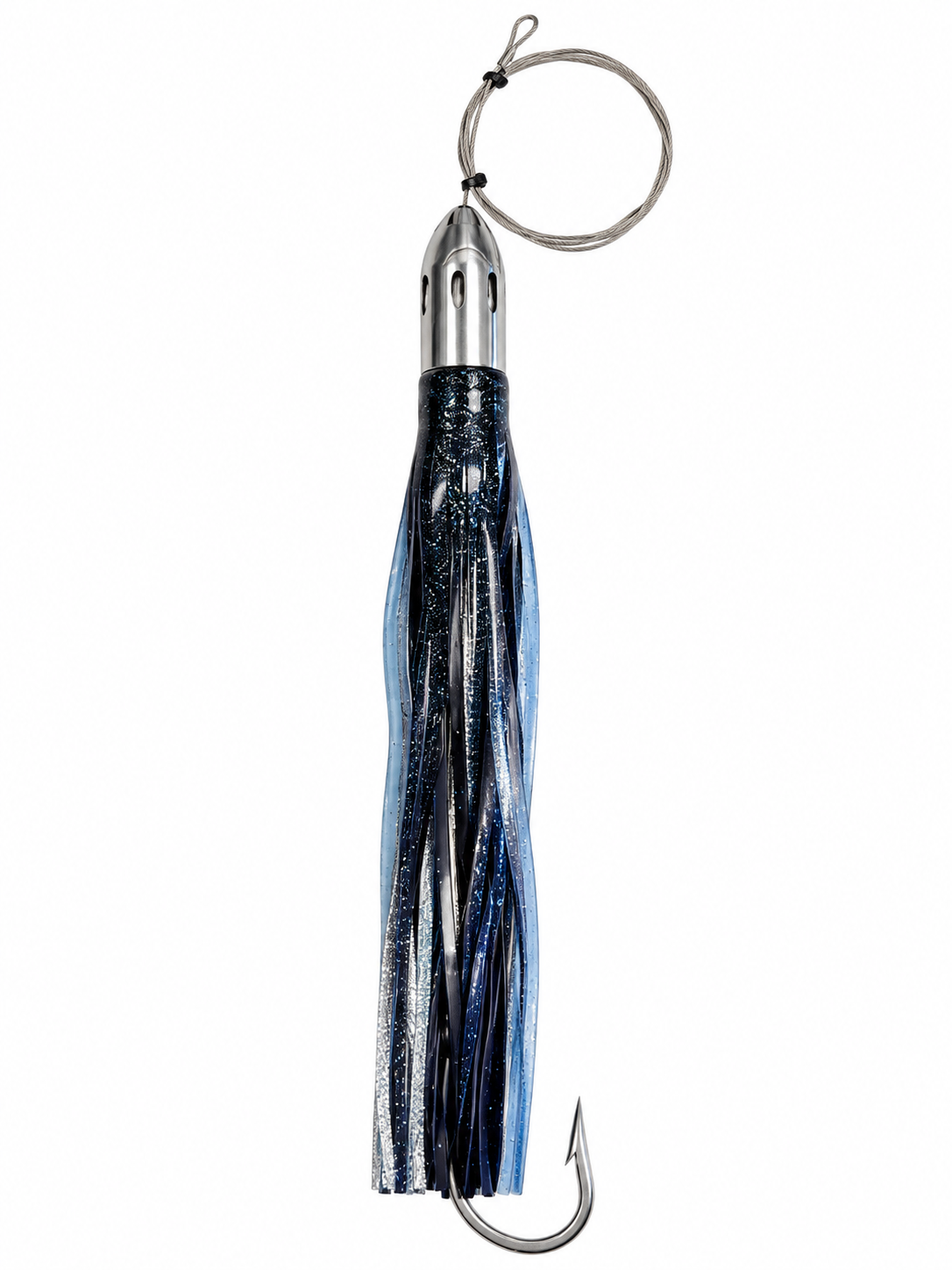 RIGGED Billy Baits Mister Big 16oz - Chrome Head - Black/Silver Skirt