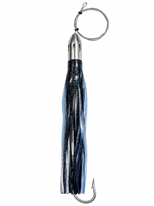 RIGGED Billy Baits Mister Big 16oz - Chrome Head - Black/Silver Skirt