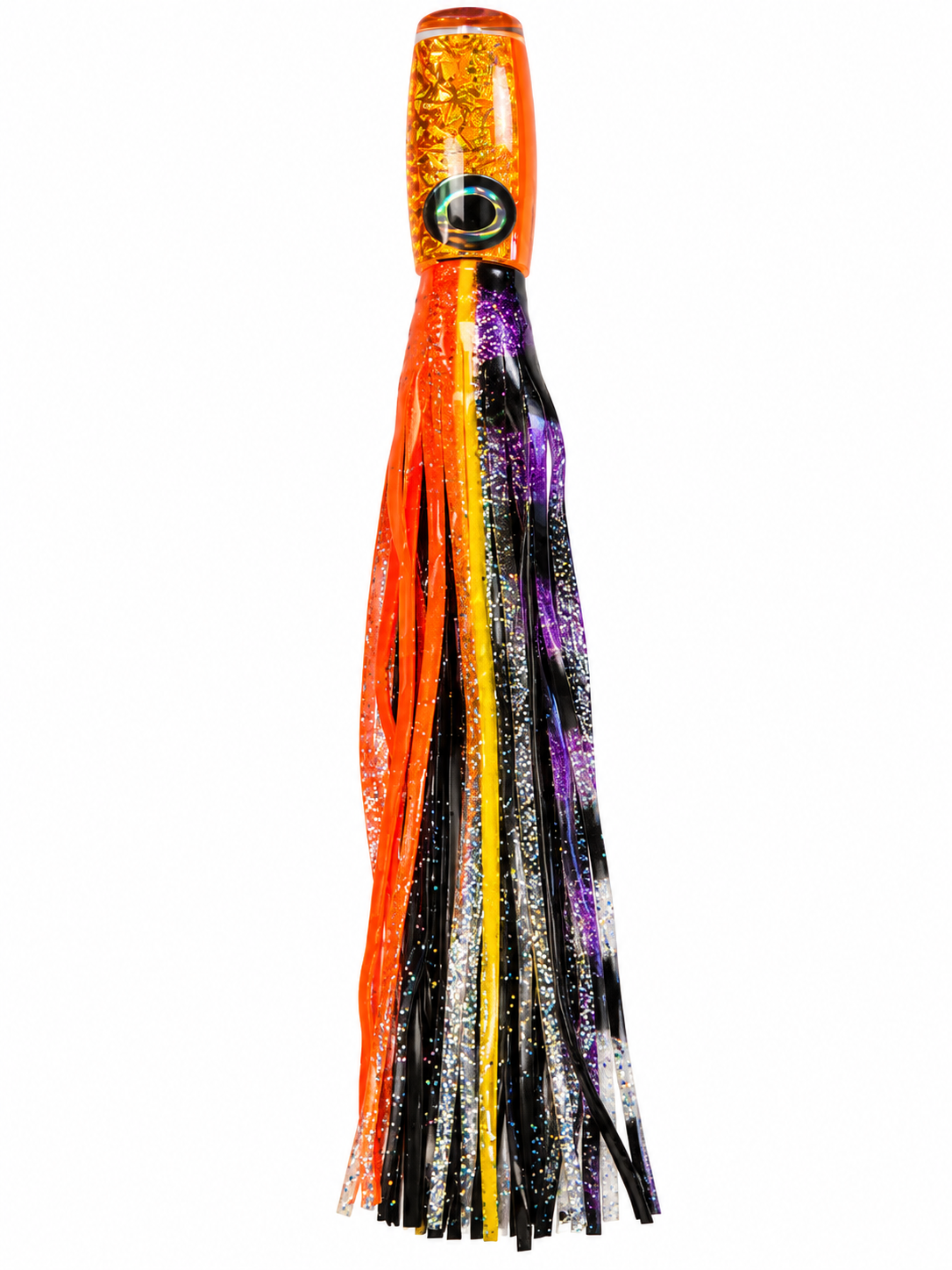 UNRIGGED Moyes Lures XL - Orange Head - Orange/Purple Skirt