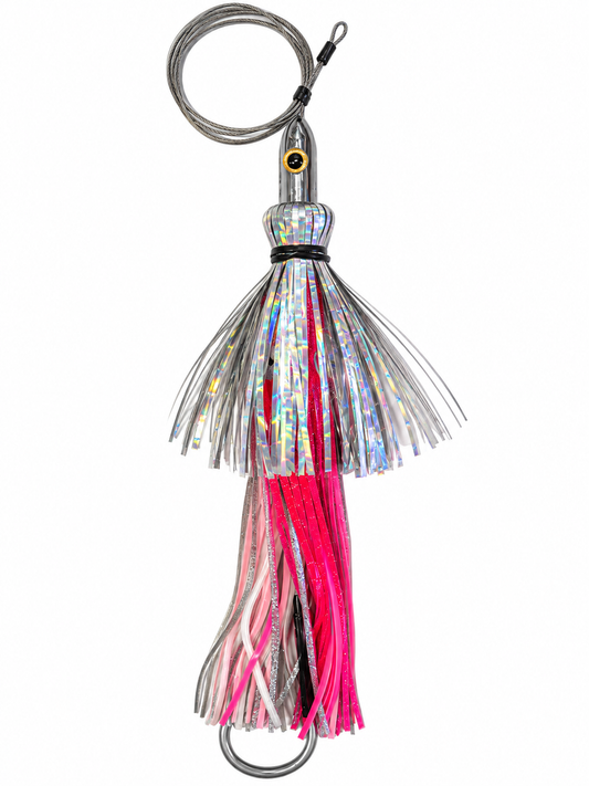 How Ya Reelin Ilander Wahoo Lure - Chrome Head - Pink/White - Silver Flash