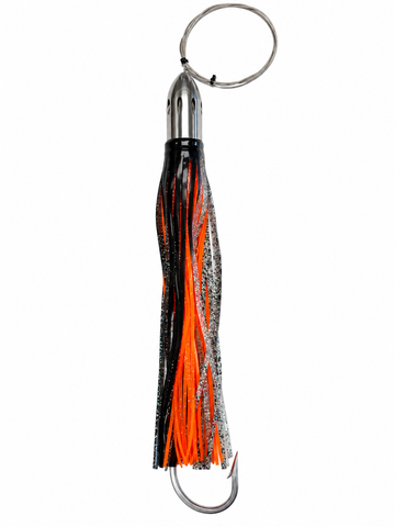 RIGGED Billy Baits Mister Big 16oz - Chrome Head - Orange/Black Skirt