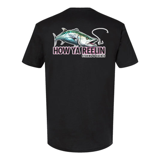 How Ya Reelin Fishing Company Pink Kingfish Shirt