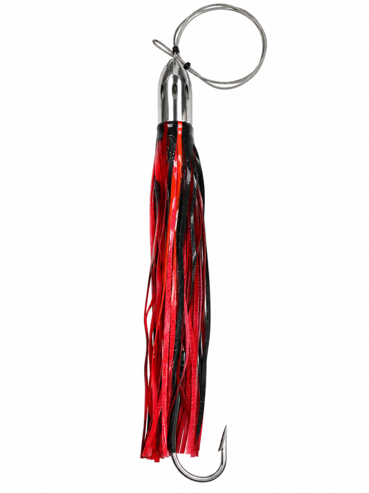RIGGED Billy Baits Mister Big 16oz - Chrome Head - Red/Black Skirt