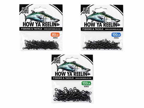 How Ya Reelin Matte Black Swivels 50 pk