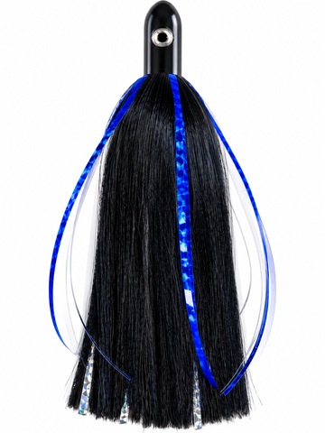 UNRIGGED How Ya Reelinander Wahoo Lure - Black Head - Black - Blue/Silver Flash