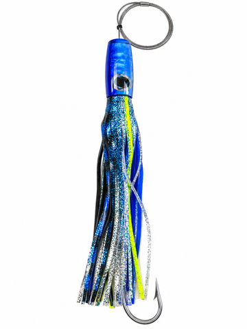 RIGGED Moyes Lures XL - Blue Head - Blue/Silver Skirt
