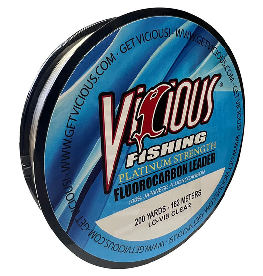 Vicious Platinum Strength Fluorocarbon Leader