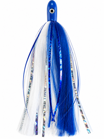 UNRIGGED How Ya Reelinander Wahoo Lure - Blue Head - Blue/White - Blue/Silver Flash