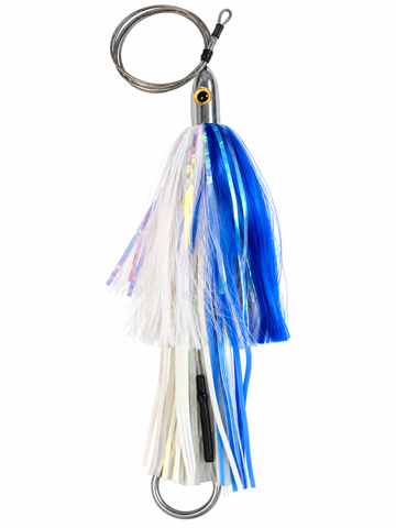 How Ya Reelin Ilander Wahoo Lure - Chrome Head - White/Blue - Flash