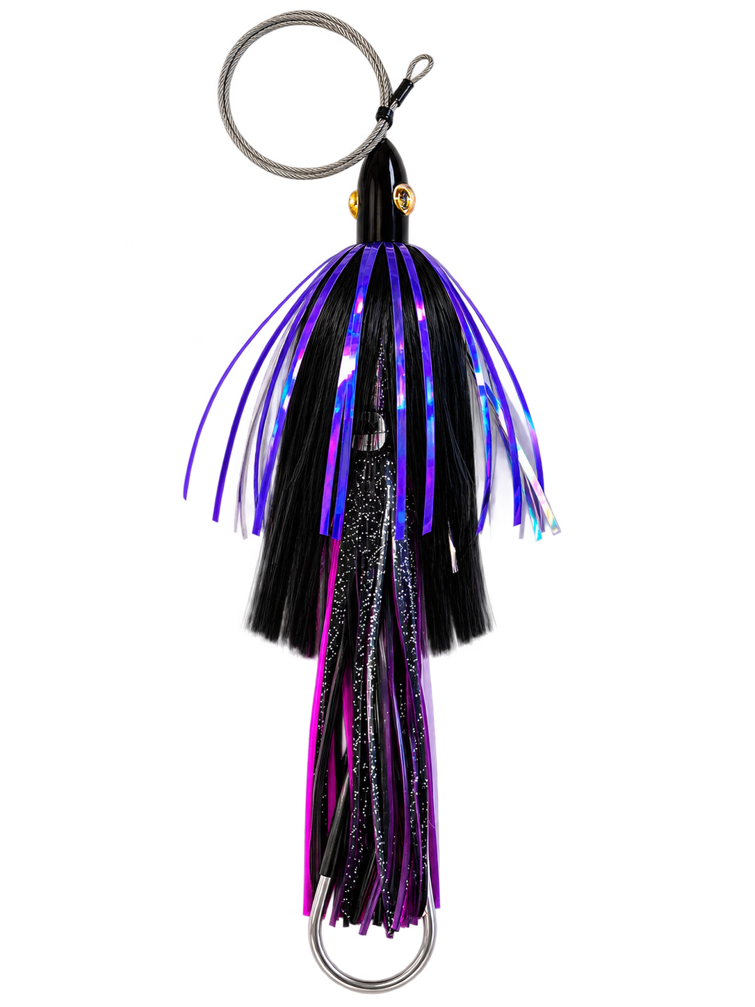 How Ya Reelin Ilander Wahoo Lure - Black Head - Black/Purple - Purple Flash