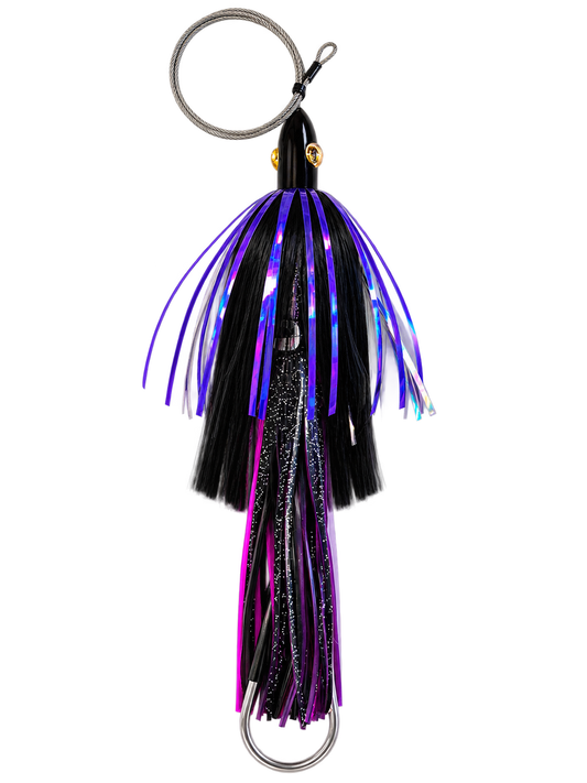 How Ya Reelin Ilander Wahoo Lure - Black Head - Black/Purple - Purple Flash
