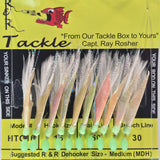 R&R Bait Rig HTC16 Size 16 Hooks with White Feather & Fish Skin