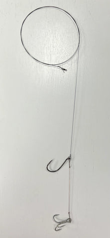 Titanium Flat Rig (10pk):   #8 Trace Wire  /  Mustad J-Hook  /  St-66 Treble