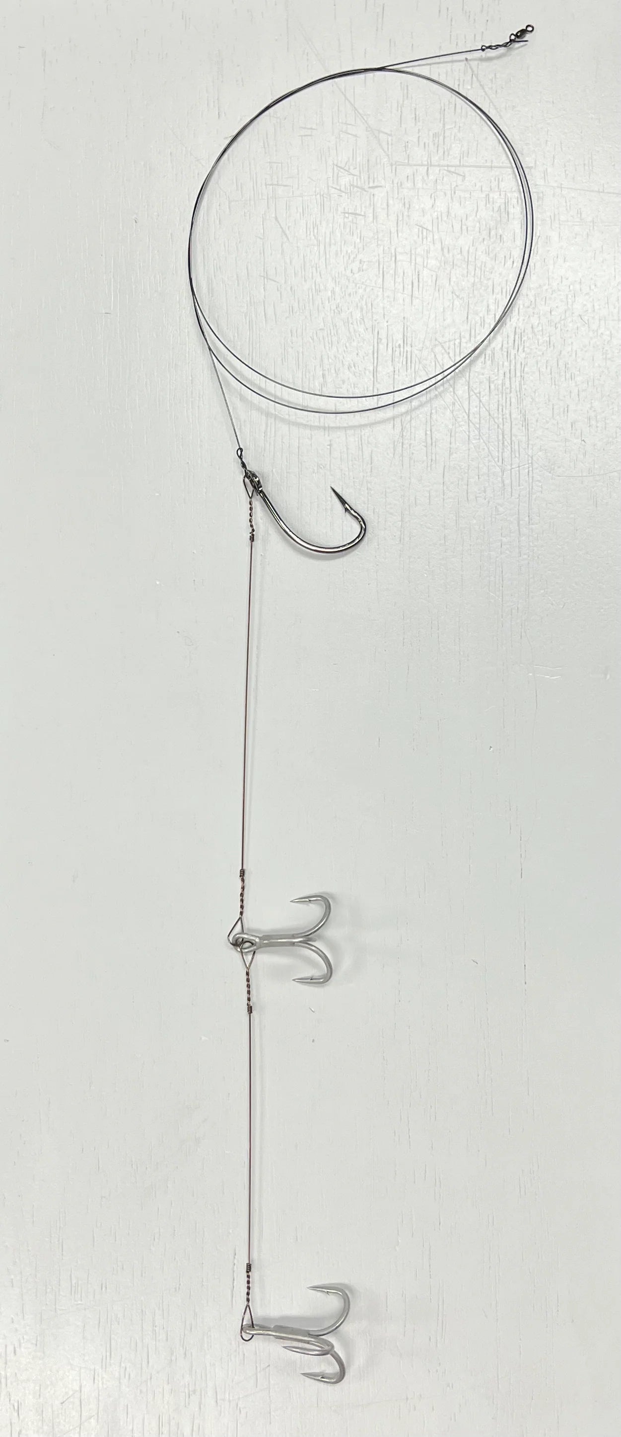Titanium Wahoo Rig (10pk): #9 Trace Wire / Mustad J-Hook / BKK (Treble ...