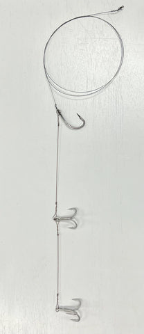 Kite 50 Lb Main Wire #8 Trace Wire 6/0 J Hook (Double) #1 Owner ST-66 Treble