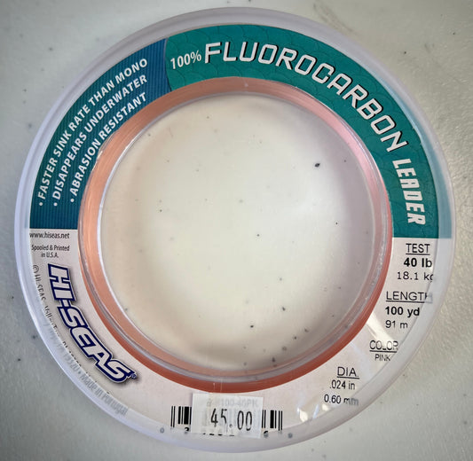 Hi-Seas Fluorocarbon Leader 100yd Pink