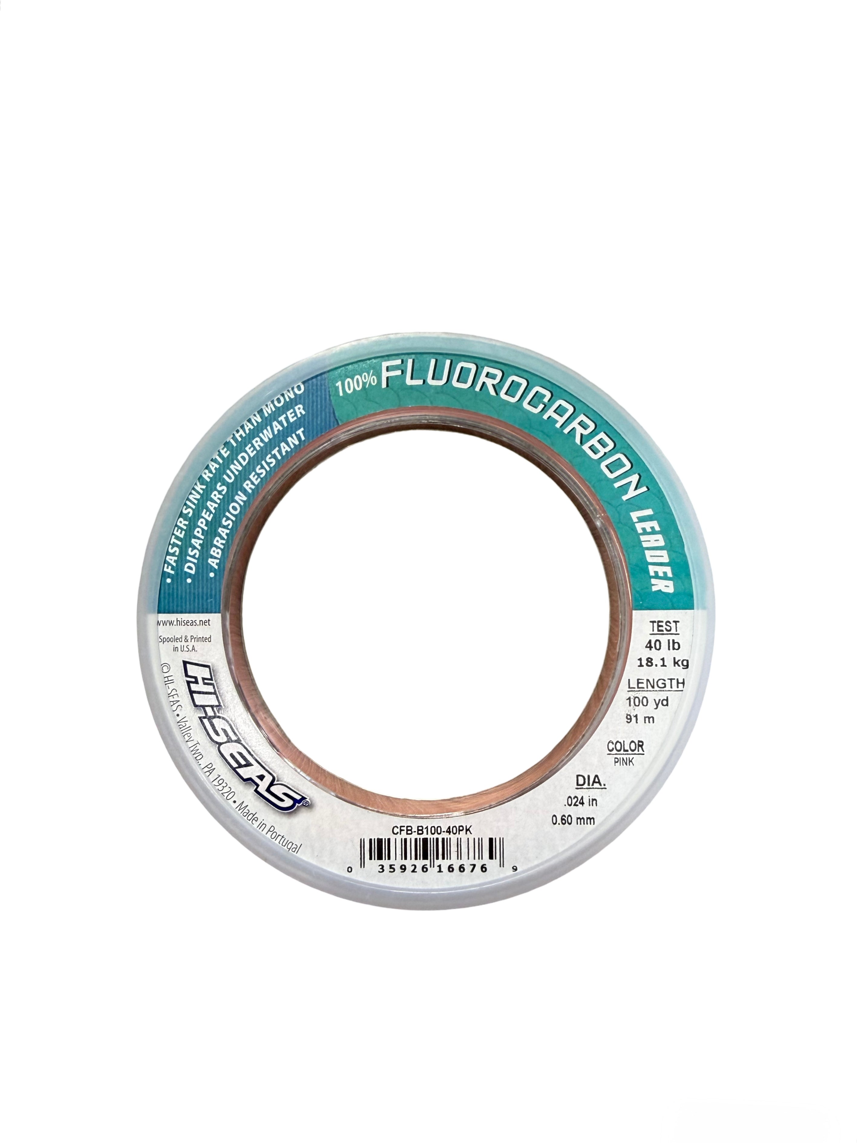 Hi-Seas Fluorocarbon Leader 100yd Pink