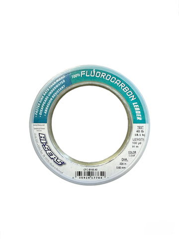 Hi-Seas Fluorocarbon Leader 100yd Clear