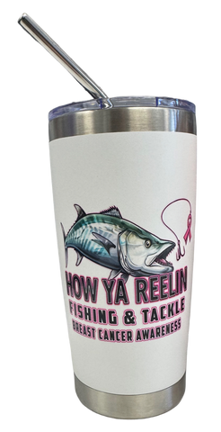 How Ya Reelin Breast Cancer Awareness Cups