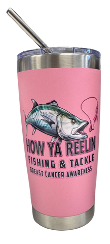 How Ya Reelin Breast Cancer Awareness Cups