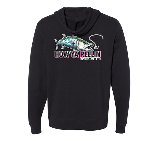 How Ya Reelin Fishing Company Pink Kingfish Hoodies