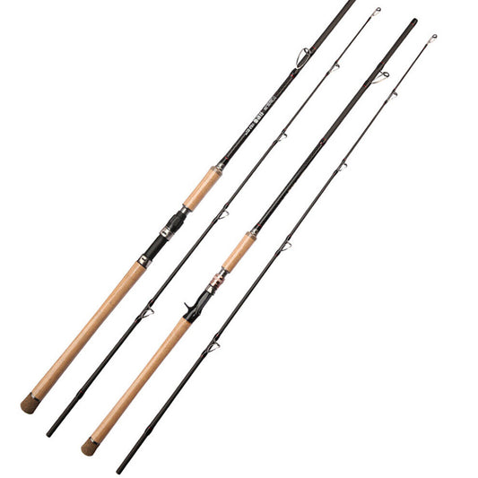 7ft -7'6ft Light Spin HYR E-Glass Blacked Out Rod (Bait/Yellowtail)
