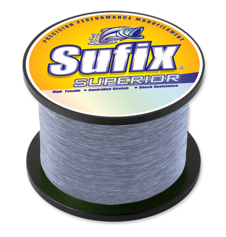 Smoke Blue Sufix Superior Monofilament Fishing Line 2.2lb Spool