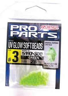 V Owner Pro Parts Green UV Glow Soft Beads