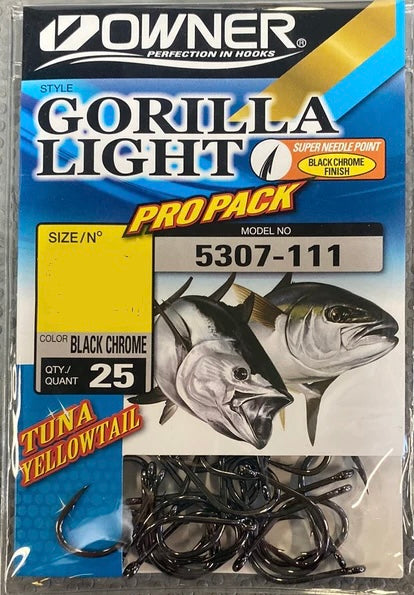 Black Chrome Owner Gorilla Light J Hook