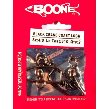Boone Black Crane Snap Swivel 2 Pack 310 lb