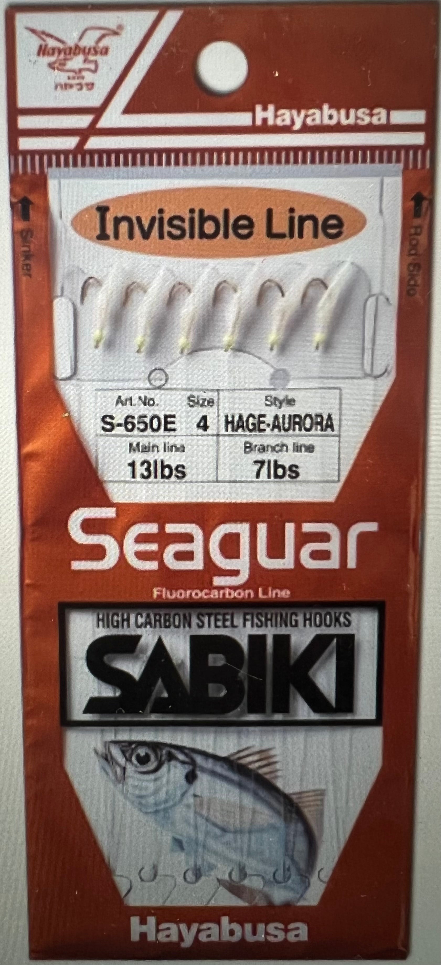Hayabusa Invisible Line Sabiki S650E Hage Fish Skin Aurora #6