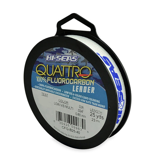 HI SEAS Quattro Fluorocarbon Low Vis Multi 25 yds