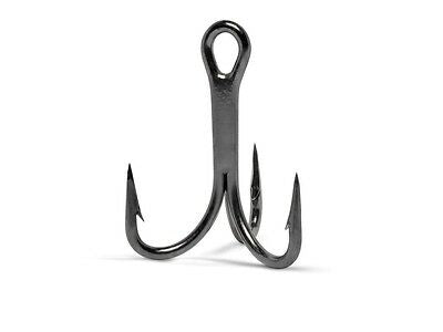 Black VMC O'Shaughnessy Treble Hook 9626 BN 50 Pack