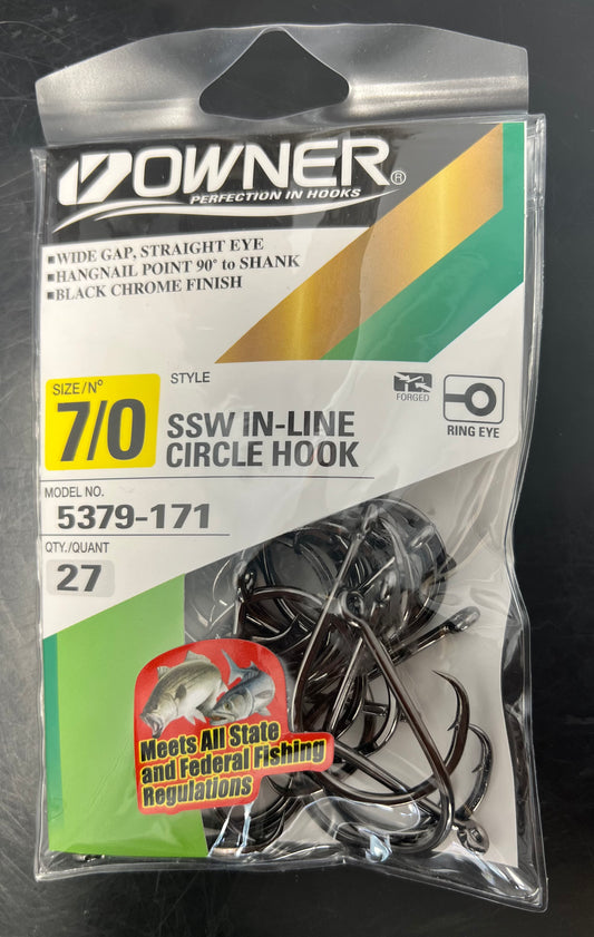 Black Chrome Owner SSW In-Line Circle Hook